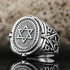 Star of David Embossed Ring