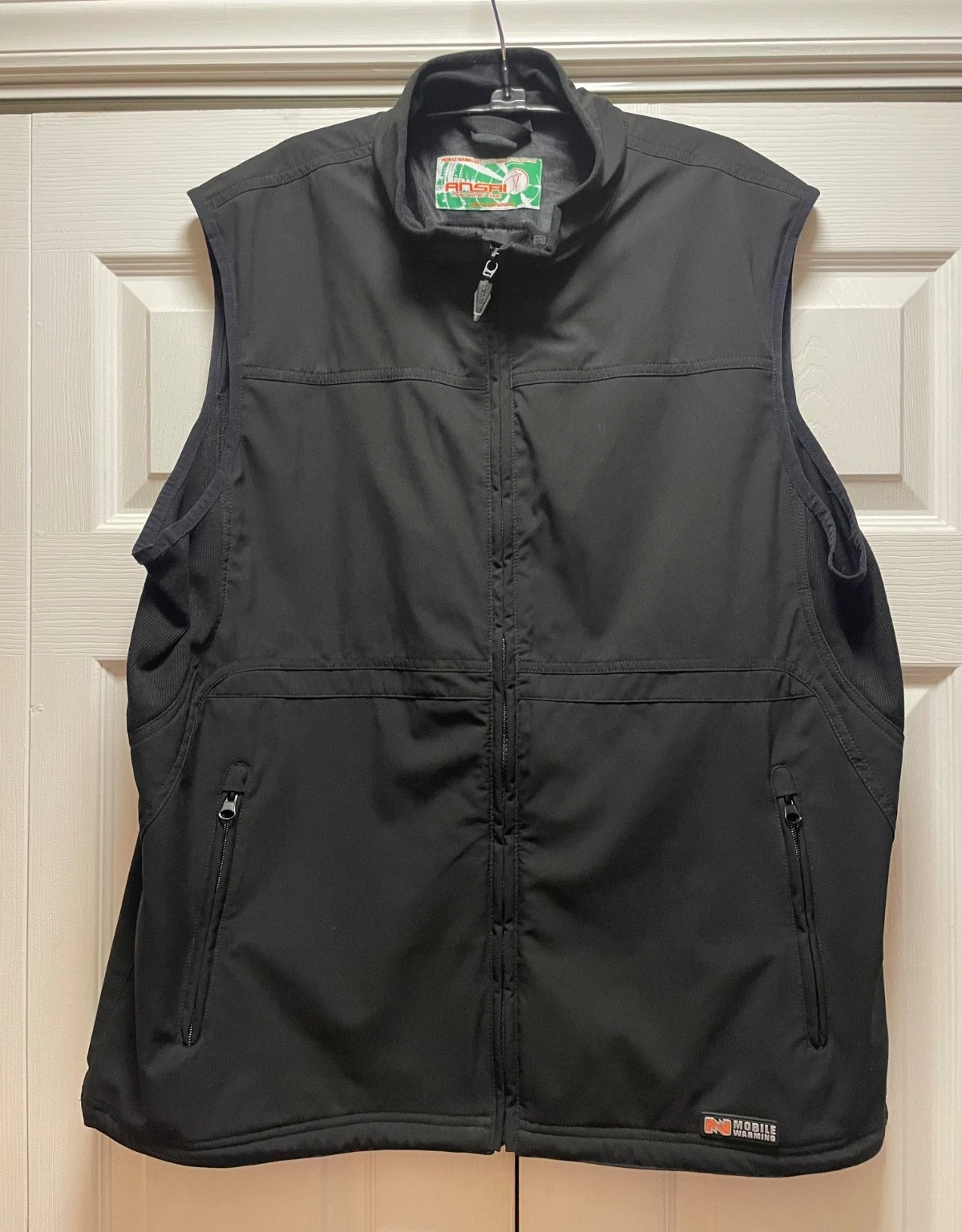 Heated Vest Men’s XL Ansai Mobile Warming Black Rechargeable Outdoor Golf