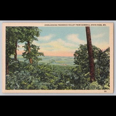 Postcard Overlooking Frederick Valley from Gambrill State Park, MD