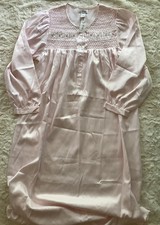 Aria Women"s Brushed Satin Cottagecore Long Sleeve Nightgown Pink Size Medium