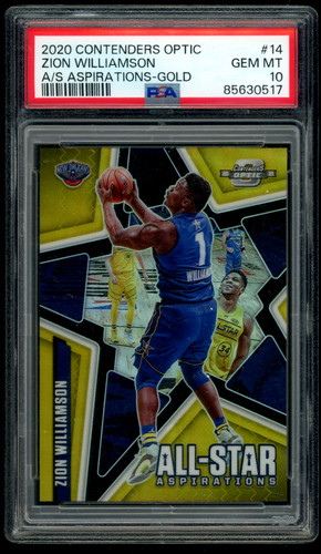 2020-21 Panini Contenders Optic Gold Prizm Zion Williamson 7/10 PSA 10 Gem Mint