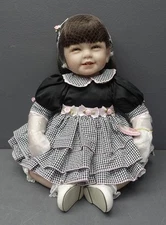 NPK 20" Brown Hair/Brown Eye Toddler Silicone Soft Body Girl Doll