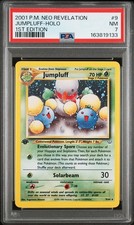 2001 POKEMON NEO REVELATION 1ST EDITION #9 JUMPLUFF-HOLO PSA 7