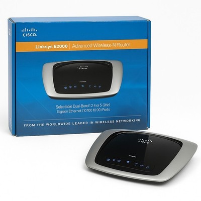 Linksys E2000 Advanced Wireless-N Router | Dual-Band 2.4GHz/5GHz | Gigabit
