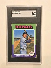 1975 Topps MINI #228 George Brett ROOKIE RC SGC 6 Graded Baseball Card Royals