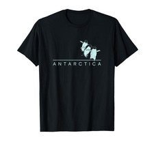 Antarctica Penguins Graphic Souvenirs T-Shirt Small, Black