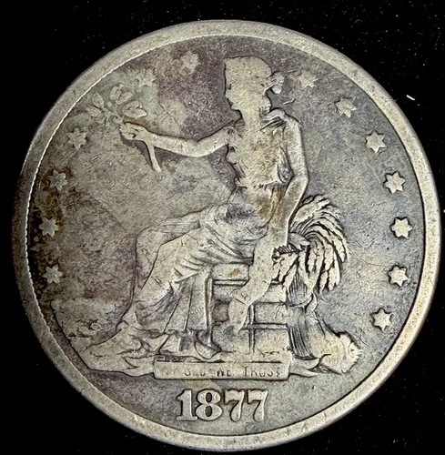 1877 T$1 Trade Dollar 90% Silver