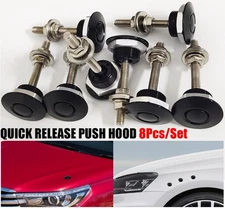 8*Push Button Quick Release Hood Pins Bonnet Lock Clip Latch Bumper Universal US