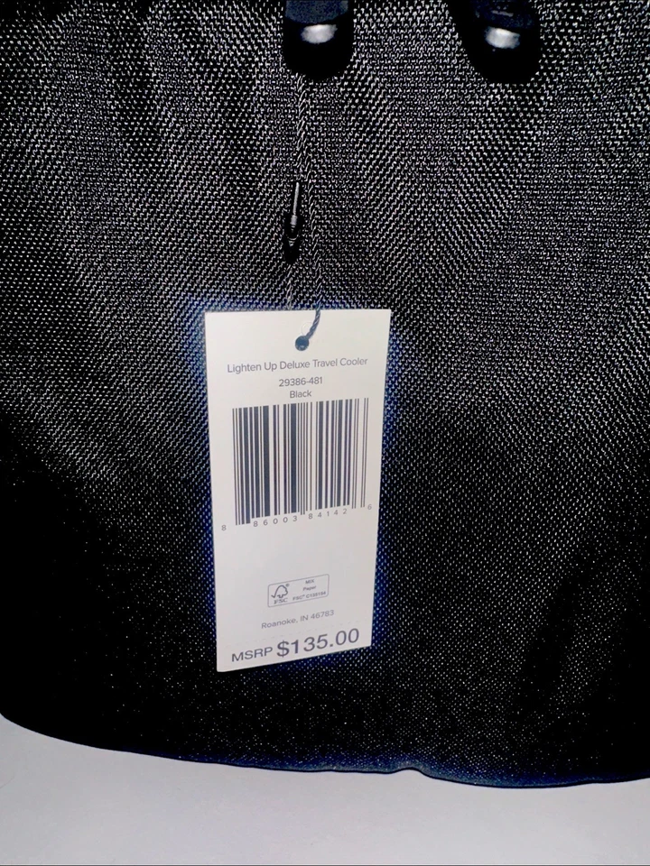 Enfriador de viaje Vera Bradley NEGRO Lighten up Deluxe NUEVO CON ETIQUETAS $135 Foto 2 de 3