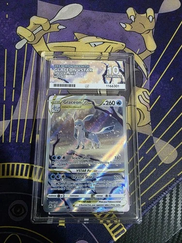 Pokémon TCG Glaceon VSTAR Crown Zenith GG40/GG70 Ace 10 Gem Mint
