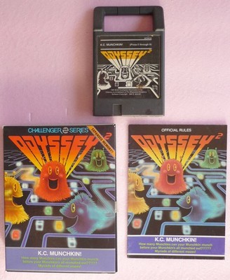 Odyssey2 K.C. Munchkin! 1981 Video Game With Original Rules Manual & Box