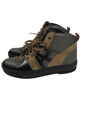 ARMANI Jeans Printed Hi-Top Vibram Sneakers Men's Size 9.5