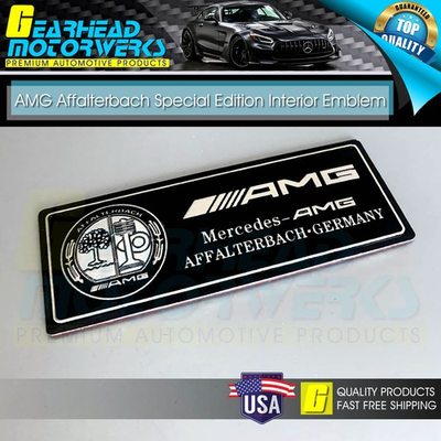 #ad #ad Affalterbach Black Chrome Aluminum Emblem AMG Special Edition Interior Badge $14.99