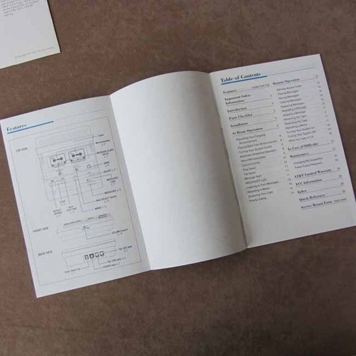 AT&T Answering System 1411 Owners Manual Original Vintage 1990 - Photo 4/12