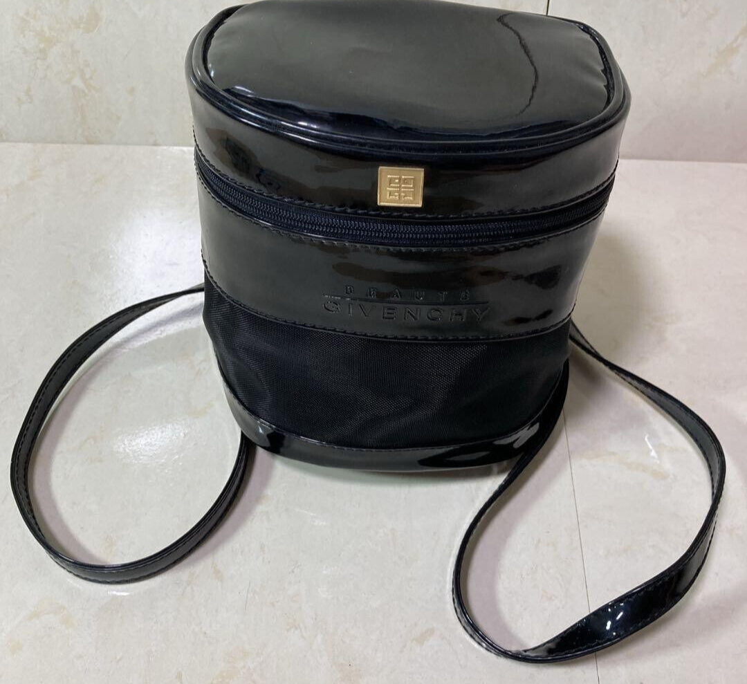Givenchy Vanity Bag Cosmetic Box Backpack Daypack Black Patent