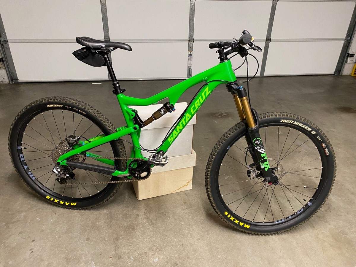 2014 SANTA CRUZ Bronson C, Men's MTN Bike, Medium, Lime Grn Carbon Fiber  Frame