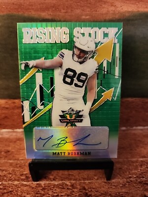 2021 Leaf Valiant Rising Stock GREEN #'d /99 Matt Bushman #RS-MB1 Auto