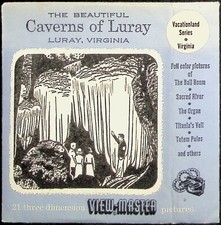The Beautiful Caverns Of Luray Virginia 3d View-Master 3 Reel Packet