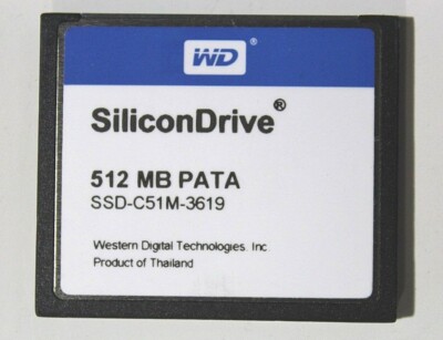 SSD-C51M-3619 512MB CF PATA SiliconDrive WESTERN DIGITAL 900-100-203 NEW ! 