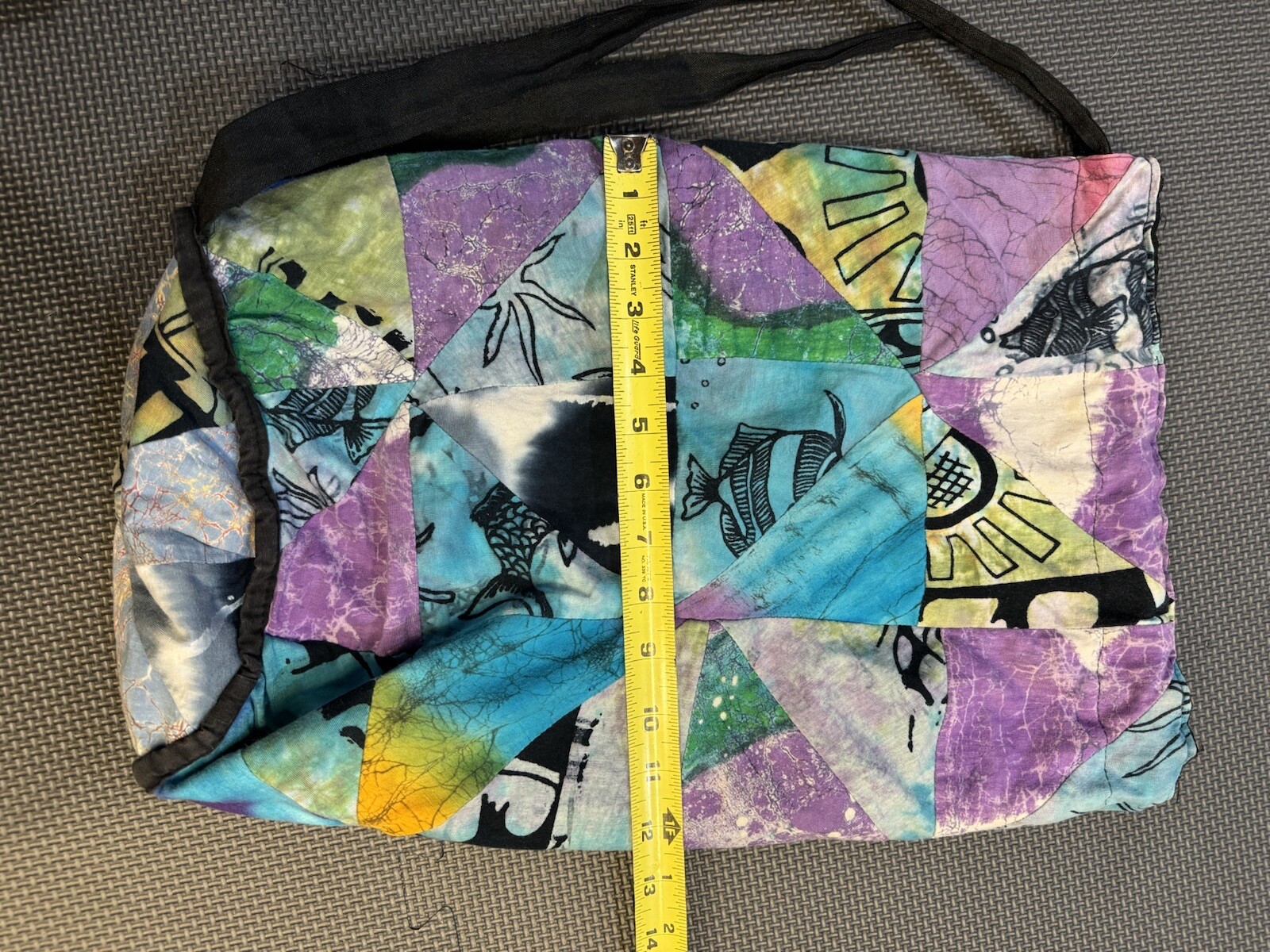 Vintage Boho Batik Patchwork Drawstring Backpack … - image 5