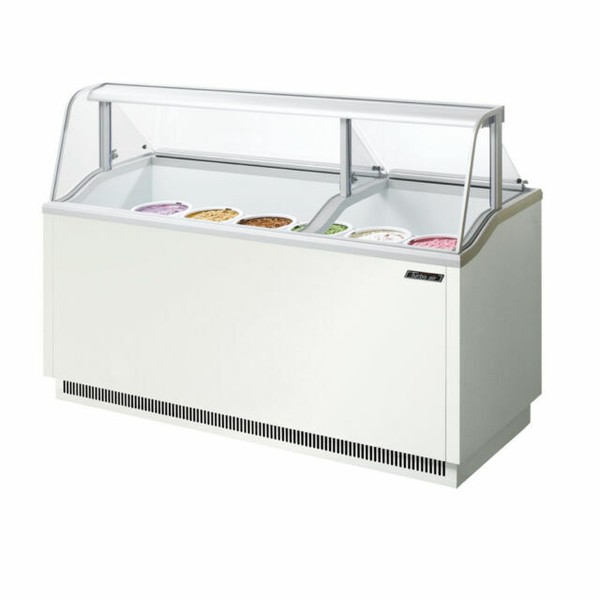 Turbo Air Commercial 70" White Ice Cream Merchandiser Dipping Freezer