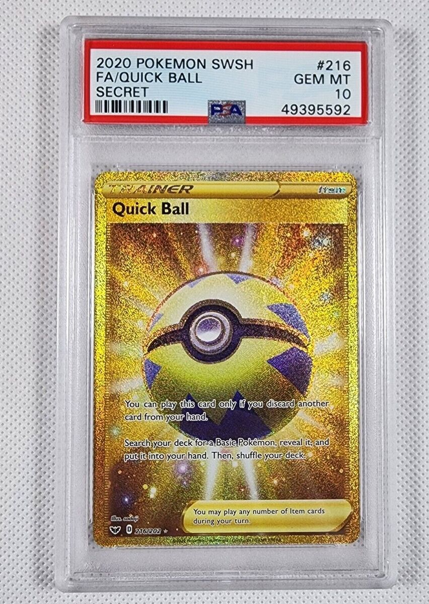 2020 Pokemon Quick Ball Secret Rare Full Art Sword & Shield 2020 Pokemon Quick Ball Secret Rare Full Art Sword & Shield