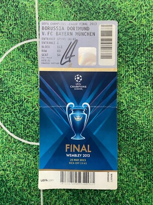 Ticket 2013 Champions League Dortmund Bayern Finale Eintrittskarte Signiert Lahm