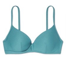 Shade  Shore Textured Teal Bikini Top 34C