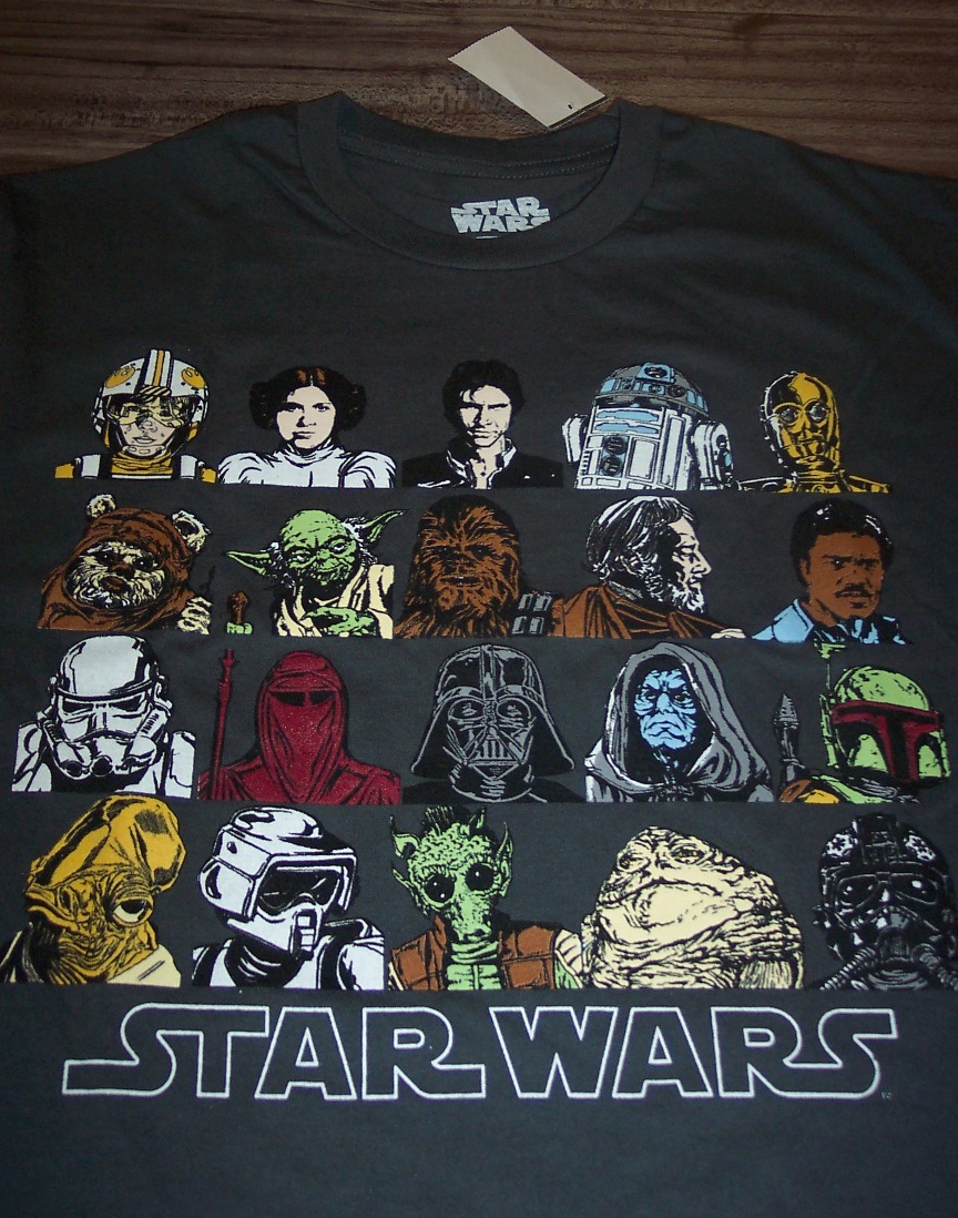 STAR WARS RETURN OF THE JEDI T-Shirt MEDIUM NEW Ewok Yoda Jabba