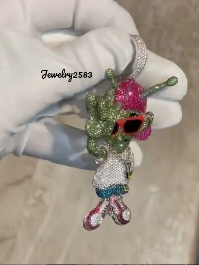 HOMBRE RD Multicolor Circonita Cúbica PERSONAJE Dije Colgante Plata 925 REGALO GRATIS Foto 4 de 4