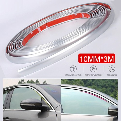 Cinta autoadhesiva plateada para molduras de estilo de automóvil cromada de 10 mm * 3 m - Imagen 2 de 10