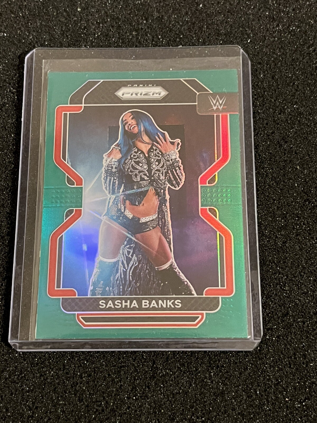 Sasha Banks 2022 Panini Prizm WWE Green Prizm #102 Mercedes Mone