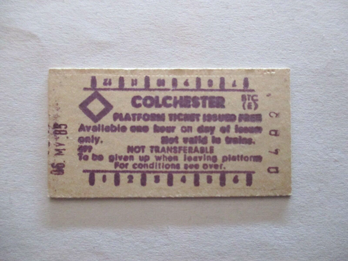 BTC Colchester Small Purple Diamond Multi Printer Buff Platform Ticket ...