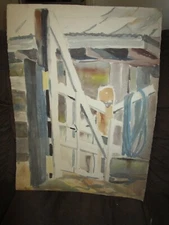 Original Watercolor Painting By Peg Humphreys, The Barn at the Ranch 22"x 30"