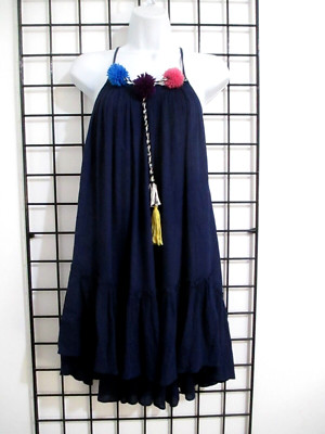 MISA LOS ANGELES    SMALL==NAVY BLUE / LONGER AT BACK / SWING SHIFT  DRESS