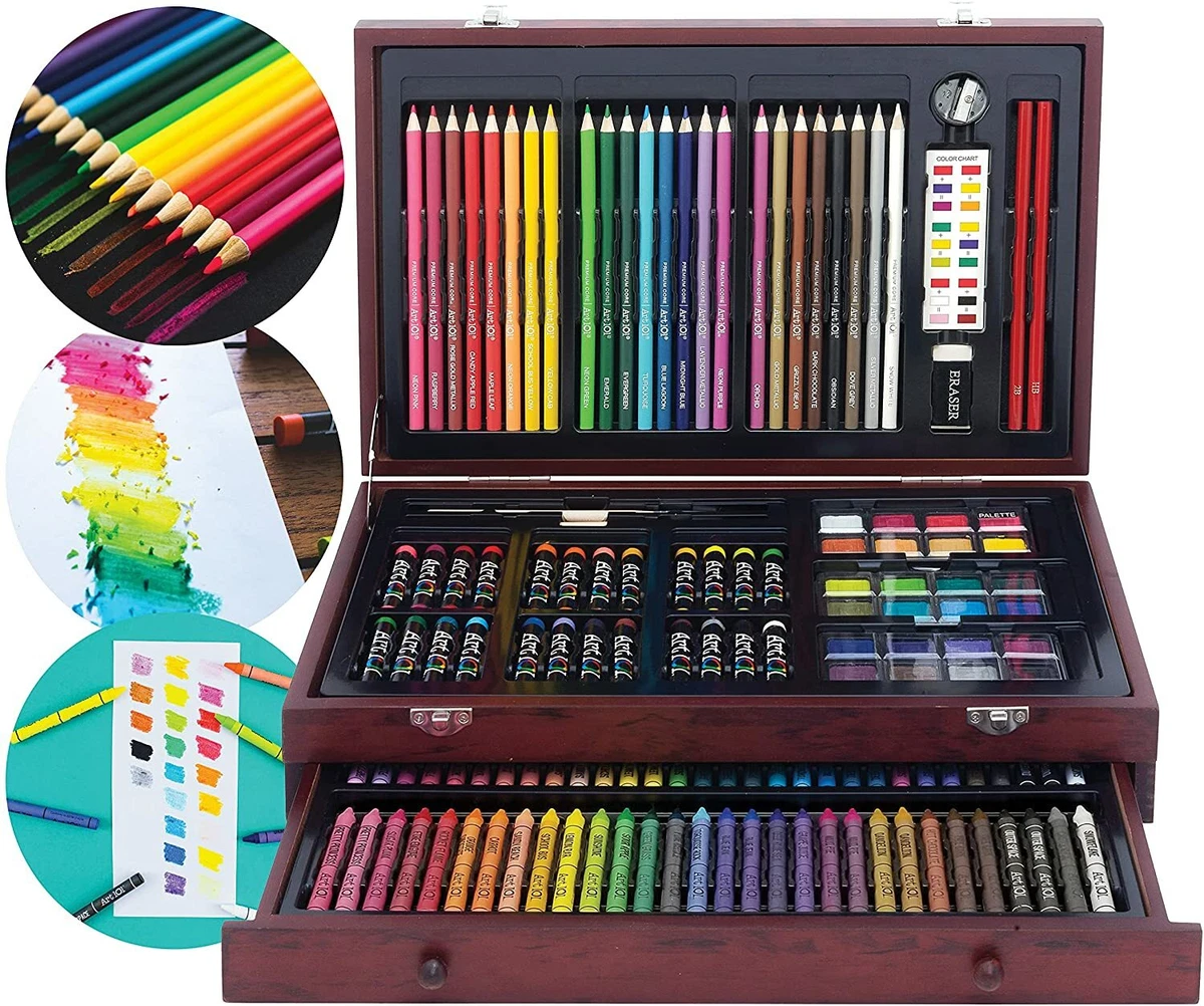 Set Marker Pens Crayons, Crayon Art Painting Set