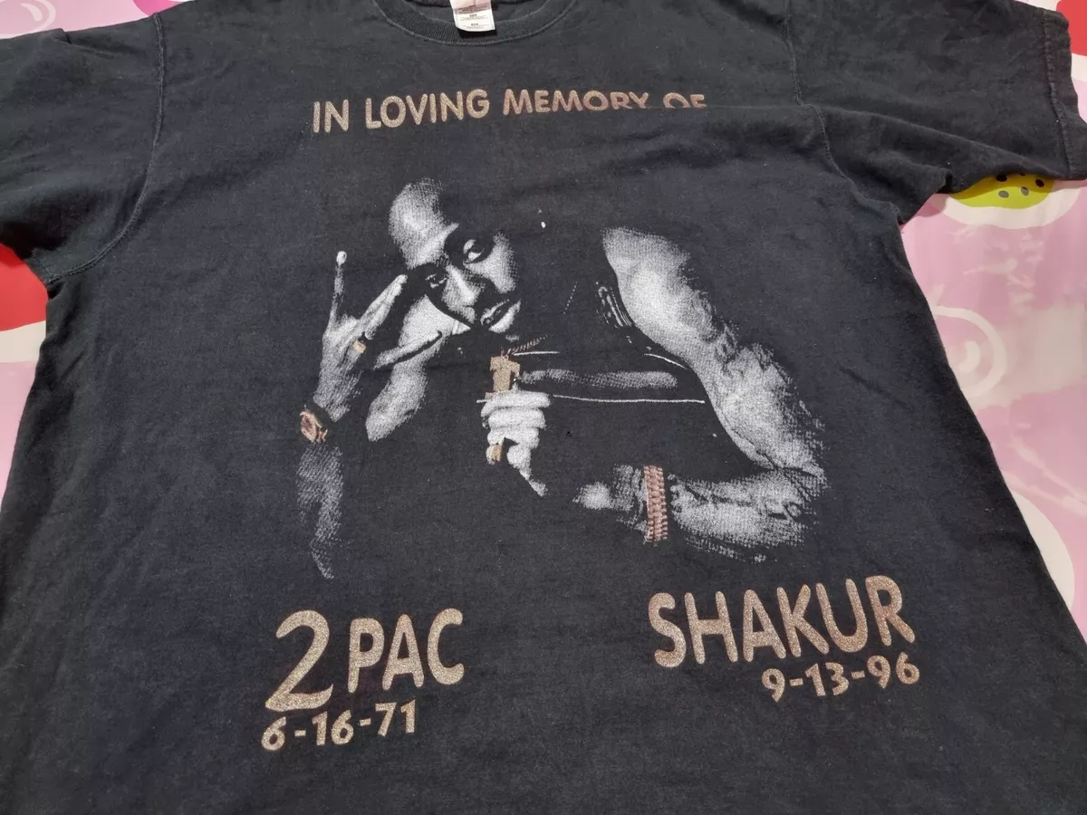 Rare Vintage 2Pac T-Shirt Tupac Shakur Hip Hop Rap tee Bootleg size XL