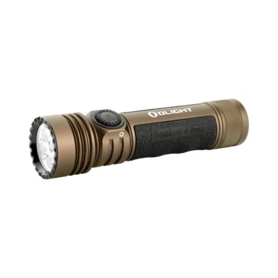 Olight Seeker 4 Pro Desert Tan Flashlight, Versatile Holster, 4600 Lumens, CW