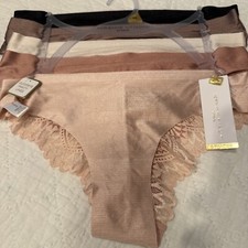 Adrienne Vittadini Womens Bikini Underwear Panties Nylon Spandex 5-Pair Medium