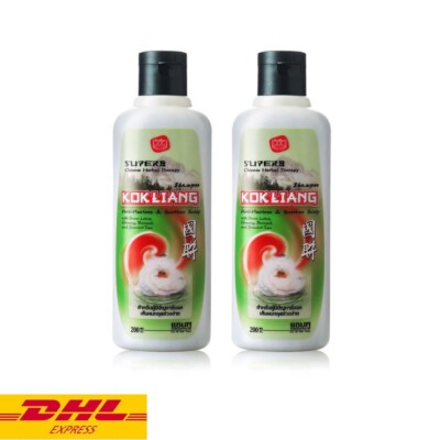 2x KOKLIANG Herbal Shampoo Anti-Hair Loss Dandruff Care Original Formula 200 ml