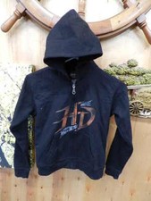 Harley Davidson black zipper Hooded Sweatshirt Hoodie Youth Small