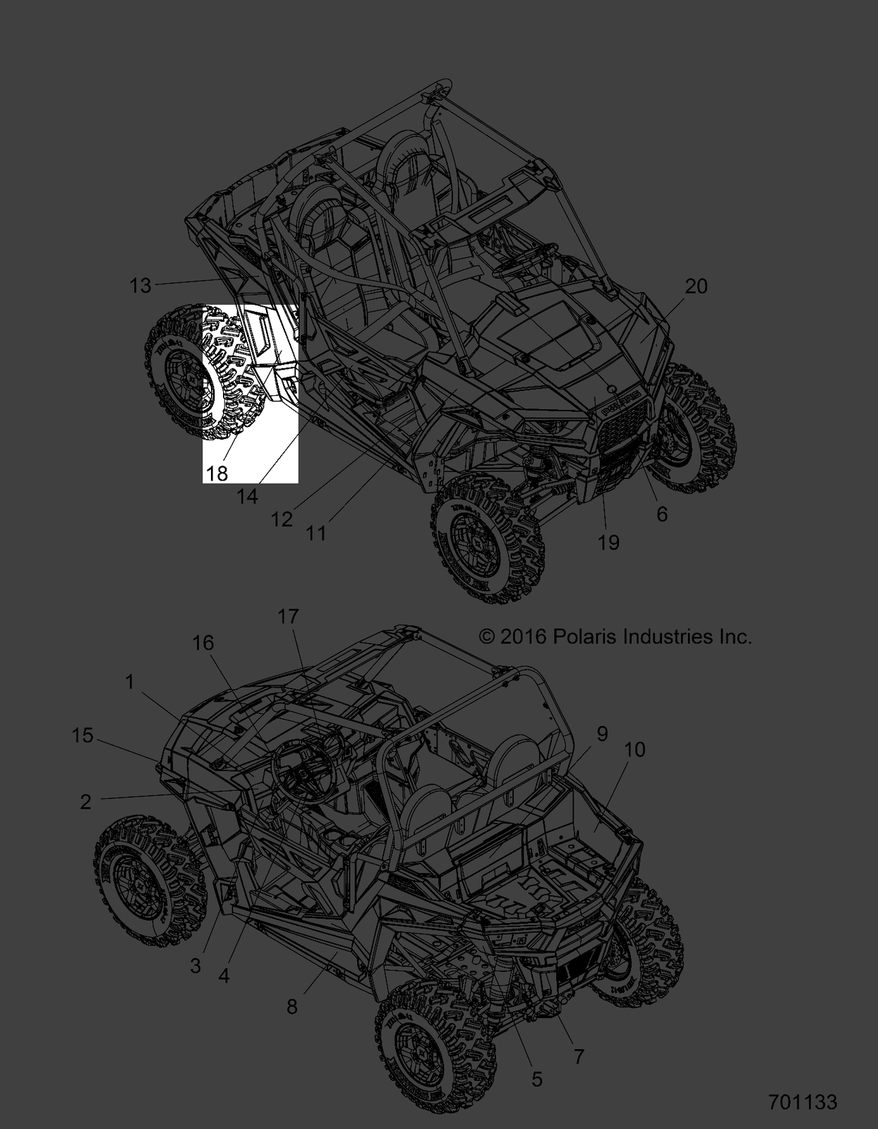 Polaris 2017 RZR Decal Rr Fndr Side Btm S Lh 7185853 New OEM | eBay