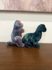 Ty Beanie Buddy Dinosaur Lot Bronty & Rex - Vintage - 1999