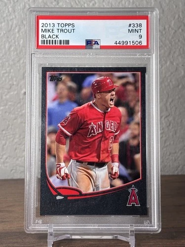 2013 Topps Mike Trout 2012 AL ROY Black /62 #338 PSA 9 MINT ANGELS POP 4 RARE