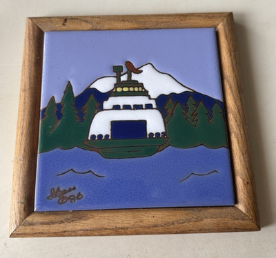 Vintage 1986 Caprichio (Seattle, WA)  exquisite art  tile, signed