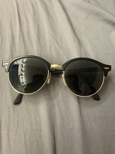 Ray Ban Italy Eyeglasses FRAME RB 4246 901 Polished Black Gold Round 51-19-145