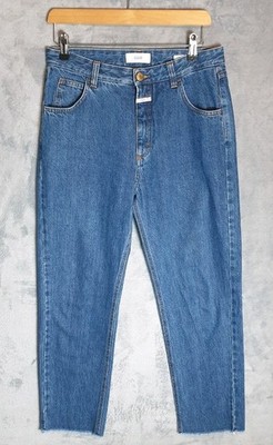 GESCHLOSSEN Heartbreaker Jeans W30 L27 Made in Italy ausgefranster Saum Cropped Premium Denim