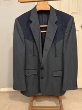 Circle S Western Yoke Blazer - Dark Gray/Navy - Men  s 46R USA