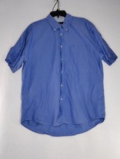 Tommy Hilfiger Mens XL Color Blue Short Sleeve Button Up Shirt