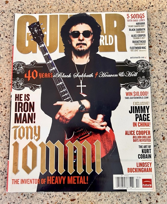 Guitar World Magazine Holiday 2008 Tony Iommi - Alice Cooper - Kurt Cobain